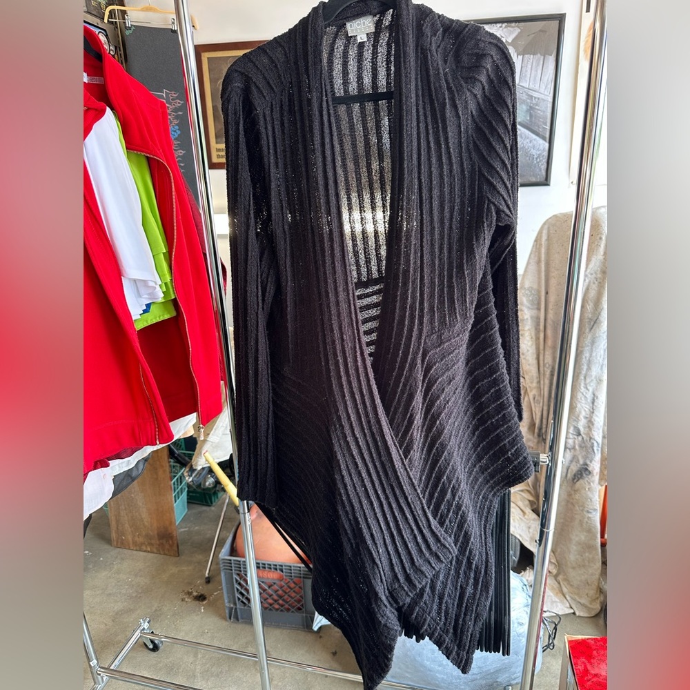 Elegant Black Women's Cardigan